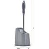 image:imageSuperio Toilet Brush and Holder 1 Pack Toilet Scrubber Bowl Cleaner Brushes Wand Toilets Brush with Holder Caddy Bathroom Cleaning Brush Bowl Brush SetGray