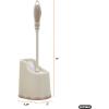 image:imageSuperio Toilet Brush and Holder 1 Pack Toilet Scrubber Bowl Cleaner Brushes Wand Toilets Brush with Holder Caddy Bathroom Cleaning Brush Bowl Brush SetBeige