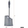 image:imageSuperio Toilet Brush and Holder 1 Pack Toilet Scrubber Bowl Cleaner Brushes Wand Toilets Brush with Holder Caddy Bathroom Cleaning Brush Bowl Brush SetGray