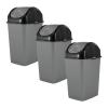 image:imageSuperio New 2 Pack Small 25 Gallon Plastic Trash Can with Swing Top Lid Waste Bin for Under Desk Office Bedroom Bathroom 10 Qt White45 Gallon
