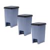 image:imageSuperio Slim Trash Can with Foot Pedal  25 Gallon StepOn Trash Bin with Lid Small Plastic Garbage Can Mini Trash Can for Bathroom Kitchen Office Under Desk Bedroom Dorm  GreyBlack3