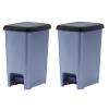 image:imageSuperio Slim Trash Can with Foot Pedal  25 Gallon StepOn Trash Bin with Lid Small Plastic Garbage Can Mini Trash Can for Bathroom Kitchen Office Under Desk Bedroom Dorm  GreyBlack2