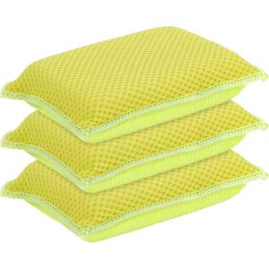 image:imageMicrofiber Sponges for Dishes Kitchen Sponges NonScratch Sponge Dish Scrubber Heavy Duty Household Cleaning Sponges MultiPurpose Cleaning Supplies Dish Sponge Kitchen Sponges Pack of 1Yellow