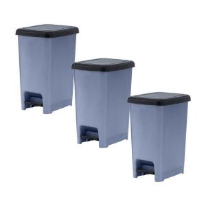 image:imageSuperio Slim Trash Can with Foot Pedal  25 Gallon StepOn Trash Bin with Lid Small Plastic Garbage Can Mini Trash Can for Bathroom Kitchen Office Under Desk Bedroom Dorm  GreyBlack3