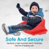 image:imageSuperio Baby Pull Sled Infant Boggan Snow Sled Child Safe Plastic Sleigh with Pull Ropes and Seat Belt Red