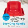 image:imageSuperio Baby Pull Sled Infant Boggan Snow Sled Child Safe Plastic Sleigh with Pull Ropes and Seat Belt Red