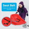 image:imageSuperio Baby Pull Sled Infant Boggan Snow Sled Child Safe Plastic Sleigh with Pull Ropes and Seat Belt Red