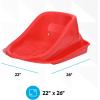 image:imageSuperio Baby Pull Sled Infant Boggan Snow Sled Child Safe Plastic Sleigh with Pull Ropes and Seat Belt Red