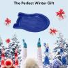 image:imageSuperio Pack of 3 Toboggan Snow Sled for Kids and Adults 37 Plastic Sled with Hole for Pull Ropes and Handles Blue