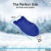 image:imageSuperio Pack of 3 Toboggan Snow Sled for Kids and Adults 37 Plastic Sled with Hole for Pull Ropes and Handles Blue