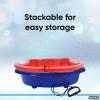 image:imageSuperio Pack of 3 Toboggan Snow Sled for Kids and Adults 37 Plastic Sled with Hole for Pull Ropes and Handles Blue