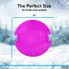 image:imageSuperio Round Saucer Snow Sleds for Kids and Adult Spiral Toddler Sled 26 Avalanche Circle Jet Sled for Toddlers Age Plastic Sledding Disc Winter Snow Toys Fun for Kids and Adults 2PackGreenFuchsia