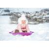 image:imageSuperio Round Snow Saucer Sled 24 Plastic Disc Sled for Kids and Adults Heavy Duty Sled with Handles for Downhill Sledding Winter Outdoor SportsFuchsia
