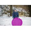 image:imageSuperio Round Snow Saucer Sled 24 Plastic Disc Sled for Kids and Adults Heavy Duty Sled with Handles for Downhill Sledding Winter Outdoor SportsFuchsia