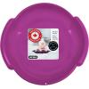 image:imageSuperio Round Snow Saucer Sled 24 Plastic Disc Sled for Kids and Adults Heavy Duty Sled with Handles for Downhill Sledding Winter Outdoor SportsFuchsia