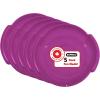 image:imageSuperio Round Snow Saucer Sled 24 Plastic Disc Sled for Kids and Adults Heavy Duty Sled with Handles for Downhill Sledding Winter Outdoor SportsFuchsia