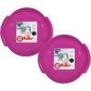 image:imageSuperio Round Snow Saucer Sled 24 Plastic Disc Sled for Kids and Adults Heavy Duty Sled with Handles for Downhill Sledding Winter Outdoor SportsFuchsia