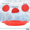 image:imageSuperio Round Snow Saucer Sled 24 Plastic Disc Sled for Kids and Adults Heavy Duty Sled with Handles for Downhill Sledding Winter Outdoor SportsRed