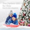 image:imageSuperio Round Snow Saucer Sled 24 Plastic Disc Sled for Kids and Adults Heavy Duty Sled with Handles for Downhill Sledding Winter Outdoor SportsRed