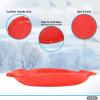 image:imageSuperio Round Snow Saucer Sled 24 Plastic Disc Sled for Kids and Adults Heavy Duty Sled with Handles for Downhill Sledding Winter Outdoor SportsRed