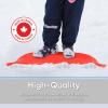 image:imageSuperio Round Snow Saucer Sled 24 Plastic Disc Sled for Kids and Adults Heavy Duty Sled with Handles for Downhill Sledding Winter Outdoor SportsRed