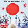 image:imageSuperio Round Snow Saucer Sled 24 Plastic Disc Sled for Kids and Adults Heavy Duty Sled with Handles for Downhill Sledding Winter Outdoor SportsRed