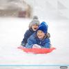 image:imageSuperio Round Snow Saucer Sled 24 Plastic Disc Sled for Kids and Adults Heavy Duty Sled with Handles for Downhill Sledding Winter Outdoor SportsRed