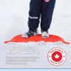 image:imageSuperio Round Snow Saucer Sled 24 Plastic Disc Sled for Kids and Adults Heavy Duty Sled with Handles for Downhill Sledding Winter Outdoor SportsRedFuchsia