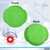 image:imageSuperio Round Snow Saucer Sleds 24 Plastic Disc Sleds for Kids and Adults Heavy Duty Sled Discs with Handles for Downhill Sledding Winter Outdoor Sports 2 Pack BlueGreen