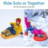 image:imageSuperio Toboggan Snow Sleds for Kids and Adults 3648 Heavy Duty Plastic Sliders with Handles and Hole for Pull Ropes Kid and Adult Winter Fun36