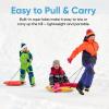 image:imageSuperio Toboggan Snow Sleds for Kids and Adults 3648 Heavy Duty Plastic Sliders with Handles and Hole for Pull Ropes Kid and Adult Winter Fun36