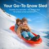 image:imageSuperio Toboggan Snow Sleds for Kids and Adults 3648 Heavy Duty Plastic Sliders with Handles and Hole for Pull Ropes Kid and Adult Winter Fun36