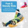 image:imageSuperio Toboggan Snow Sleds for Kids and Adults 3648 Heavy Duty Plastic Sliders with Handles and Hole for Pull Ropes Kid and Adult Winter Fun36