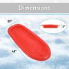 image:imageSuperio Toboggan Snow Sleds for Kids and Adults 3648 Heavy Duty Plastic Sliders with Handles and Hole for Pull Ropes Kid and Adult Winter Fun48