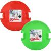 image:imageSuperio Round Saucer Snow Sleds for Kids and Adult Spiral Toddler Sled 26 Avalanche Circle Jet Sled for Toddlers Age Plastic Sledding Disc Winter Snow Toys Fun for Kids and Adults 2PackRedGreen