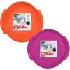 image:imageSuperio Round Saucer Snow Sleds for Kids and Adult Spiral Toddler Sled 26 Avalanche Circle Jet Sled for Toddlers Age Plastic Sledding Disc Winter Snow Toys Fun for Kids and Adults 2PackFuchsiaOrange