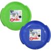 image:imageSuperio Round Snow Saucer Sleds 24 Plastic Disc Sleds for Kids and Adults Heavy Duty Sled Discs with Handles for Downhill Sledding Winter Outdoor Sports 2 Pack BlueGreen