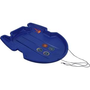 image:imageSuperio Downhill Snow Saucer Sled 37 Snow Slider for 4 Riders Huge Round Plastic Sled with Pull Ropes for Kids and Adults Blue Disc Sled