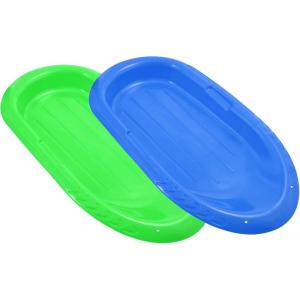 image:imageSuperio Toboggan Snow Sleds for Kids and Adults 3648 Heavy Duty Plastic Sliders with Handles and Hole for Pull Ropes Kid and Adult Winter Fun36