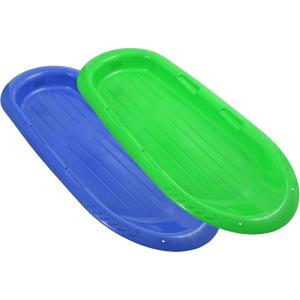 image:imageSuperio Toboggan Snow Sleds for Kids and Adults 3648 Heavy Duty Plastic Sliders with Handles and Hole for Pull Ropes Kid and Adult Winter Fun48