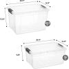 image:imageSuperio Clear Storage Bins with Lids Stackable Plastic Storage Container Latch Box with Locking Handles Multiple Sizes 6 Pack  185 35 6611 21 and 36 Qt2 Pack