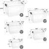 image:imageSuperio Clear Storage Bins with Lids Stackable Plastic Storage Container Latch Box with Locking Handles Multiple Sizes 6 Pack  185 35 6611 21 and 36 Qt5 Pack  1