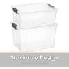 image:imageSuperio Clear Storage Bins with Lids Stackable Plastic Storage Container Latch Box with Locking Handles Multiple Sizes 6 Pack  185 35 6611 21 and 36 Qt2 Pack