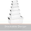 image:imageSuperio Clear Storage Bins with Lids Stackable Plastic Storage Container Latch Box with Locking Handles Multiple Sizes 6 Pack  185 35 6611 21 and 36 Qt6 Pack  2