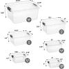 image:imageSuperio Clear Storage Bins with Lids Stackable Plastic Storage Container Latch Box with Locking Handles Multiple Sizes 6 Pack  185 35 6611 21 and 36 Qt6 Pack  2