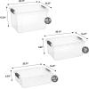 image:imageSuperio Clear Storage Bins with Lids Stackable Plastic Storage Container Latch Box with Locking Handles Multiple Sizes 6 Pack  185 35 6611 21 and 36 Qt3 Pack