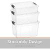 image:imageSuperio Clear Storage Bins with Lids Stackable Plastic Storage Container Latch Box with Locking Handles Multiple Sizes 6 Pack  185 35 6611 21 and 36 Qt3 Pack