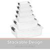 image:imageSuperio Clear Storage Bins with Lids Stackable Plastic Storage Container Latch Box with Locking Handles Multiple Sizes 6 Pack  185 35 6611 21 and 36 Qt6 Pack  1