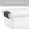 image:imageSuperio Clear Storage Boxes with Lids 127 Quart Plastic Container Bins for Organizing Stackable Crates BPA Free Non Toxic Odor Free Organizers for Home Office and Dorm 24 Pack