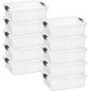image:imageSuperio Storage Bins with Lids Clear Plastic Containers for Organizing Stackable Totes BPA Free Odor Free Organizer Boxes for Home and Dorm 2 Pack 2275 Qt74 Quart